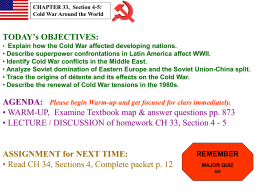 CH 33:4-5 "Cold War Hotspots" Powerpoint