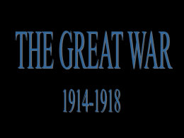 world war i “the great war” 1914-1918
