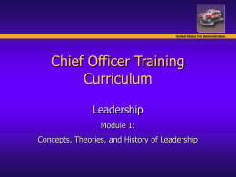 Chief Officer Training Course - LSU Fire and Emergency Training