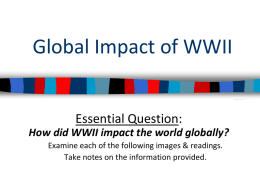 Global Impact of WWII