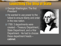 Launching The Ship of State