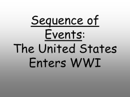Steps to US entry into WW1