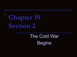 After WWII a conflict between the United States and the Soviet Union