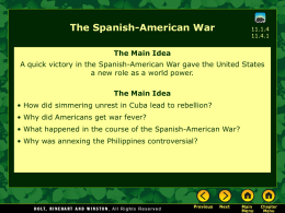 7_2 The Spanish American War with Pair Share