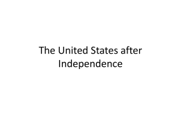 The United States after Independence