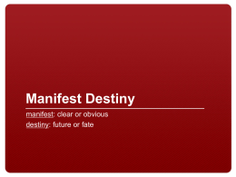 Manifest Destiny PowerPoint