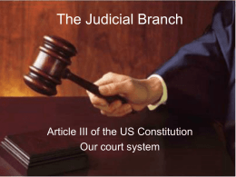 The Judicial Branch