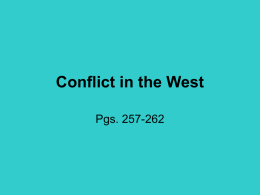 Conflict in the West