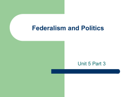 Federalism and Politics - Effingham County Schools