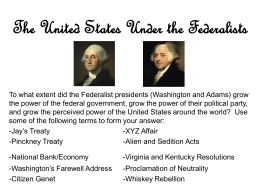 The United States Under the Federalists