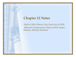 Tariff of 1816 - Spokane Public Schools