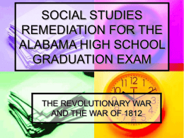 Chapter 2: "The Revolutionary War & The War of 1812"