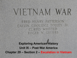 Section 2- Escalation in Vietnam - Waverly