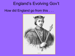Evolution of British Govt