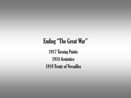Ending “The Great War”