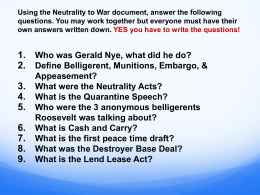 What were the Neutrality Acts?