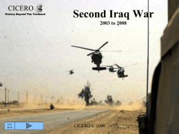 Second Iraq War 2003 to 2008