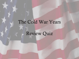 Cold War Quiz - Effingham County Schools