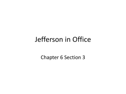 Jefferson in Office