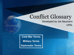 Conflict Glossary