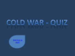 Cold war - quiz