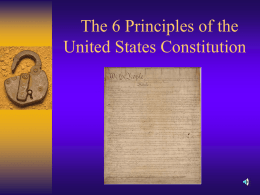 6 Principles of the Constitution