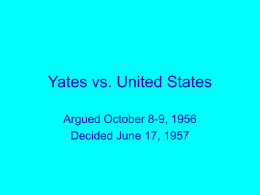Yates vs. United States
