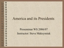 American Presidents 1 WS06