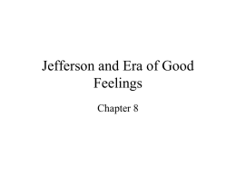 Jefferson and Good Feelings