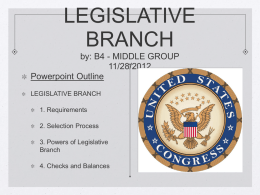 AP Gov PPT - Legislative Branch