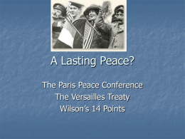 A Lasting Peace?