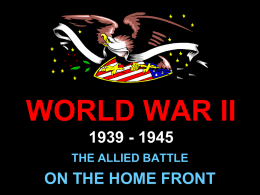 WORLD WAR II 1939