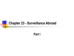 Chapter 23 - Surveillance Abroad