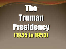 Trumans Pres Homefront