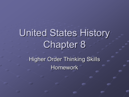 United States History Chapter 8