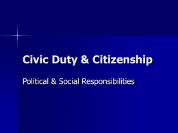 Civic Duty & Citizenship