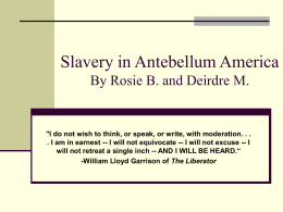 Antebellum Slavery by DMRB