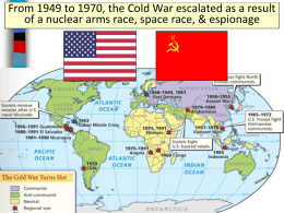 Cold War in the 60`s and 70`s