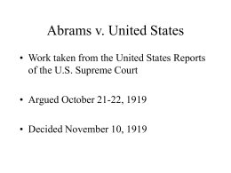 U.S. Supreme Court, Abrams v. United States