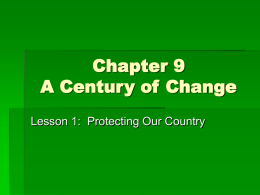Chapter 9 A Century of Change