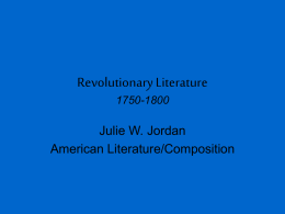 Revolutionary PP - American Literature & Composition