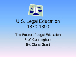U.S. Legal Education 1870-1890