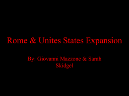 Rome & Unites States Expansion