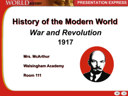 1917-War and Revolution St. Ed. Wk3