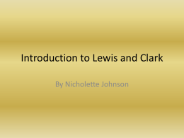 Lewis and Clark Power Point.
