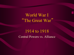 Causes of WWI - Mrs. Gilbert`s Site