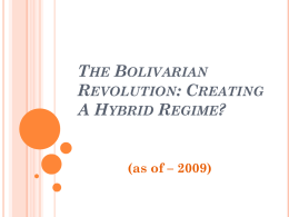 the bolivarian vision and its use