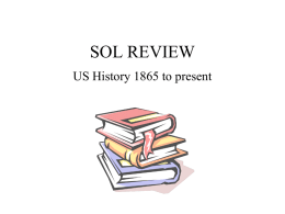 End of Year SOL Review for State SOL Test 2014