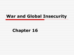 War and Global Insecurity