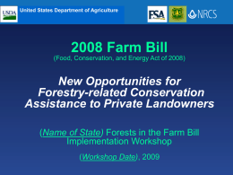 National Forests in the Farm Bill Customizable PowerPoint Template